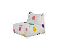 GJHGNFRDK Chaise Beanbag, Canapé Paresseux, Pouf, 59x65x58cm, en Coton et Lin, Remplissage EPS, Option de Repose-Pieds Multicolore(Colorful,No Footstool)