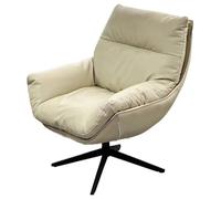GJHGNFRDK Chaise Beanbag, Chaise en Cuir d'unité Centrale pivotante à 360 degrés avec Bras, Roues roulantes Multicolores for Plusieurs pièces(Beige)