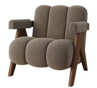 GJHGNFRDK Chaise Beanbag, Fauteuil de canapé Multicolore avec Pieds en Bois for Salon, Bureau, Chambre à Coucher, Lecture(Grey)