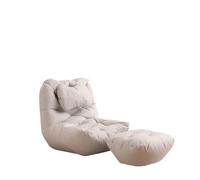 GJHGNFRDK Chaise Beanbag, Fauteuil Poire avec Repose-Pieds et Oreiller Multicolore 3 pcs(Apricot)