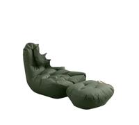 GJHGNFRDK Chaise Beanbag, Fauteuil Poire avec Repose-Pieds et Oreiller Multicolore 3 pcs(Green)