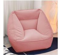 GJHGNFRDK Chaise Beanbag, Fauteuil Poire Double Face en Velours Multicolore avec Repose-Pieds, Plusieurs Tailles(Pink,No Footstool)