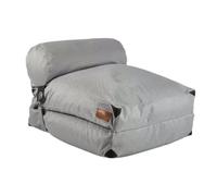 GJHGNFRDK Chaise Beanbag, Fauteuil Poire en Lin et Coton Gris 75x88x60cm avec ou sans Repose-Pieds(No Footstool)