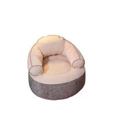GJHGNFRDK Chaise Beanbag, Fauteuil Poire Jaune Blanc 72x72x66cm avec Repose-Pieds 40x27cm en Option(White,No Footstool)