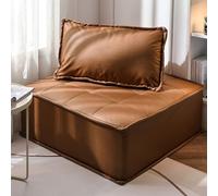 GJHGNFRDK Chaise Beanbag, Tailles Multiples Multicolores tapissées modulaires de Sofa Plancher sans Bras(Brown,L)