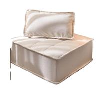 GJHGNFRDK Chaise Beanbag, Tailles Multiples Multicolores tapissées modulaires de Sofa Plancher sans Bras(Beige B,S)