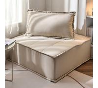 GJHGNFRDK Chaise Beanbag, Tailles Multiples Multicolores tapissées modulaires de Sofa Plancher sans Bras(Beige a,S)