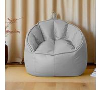 GJHGNFRDK Chaise Beanbag, Tissu de Technologie Chaise Sac Haricot avec Le Repose-Pieds for la Maison Multicolore(Light Gray)