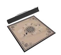 GJHGNFRDK Mat de Jeu de Carte Mahjong, Tapis de Poker carré Mahjong avec Dos en Caoutchouc Bleu et Marron, Plusieurs Tailles(Brown,39.4x39.4in/120x120cm)