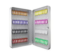 GJHGNFRDK Mur de Cabinet clé en métal sécurisé, Boîte de Rangement for clés Murale Blanche 60/80 Trous(80 Holes)