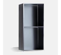 GJHGNFRDK Mur de niche de douche inoxydable encastré, 304 Stainless Steel Shower Niche 90.5° Drain Bathroom Kitchen Storage Gray Black 2-4 Tier(2-Tier)