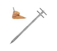 GJHGNFRDK Sonde de Sol en Acier Inoxydable, Échantillonneur à Double sonde rotative en Acier Inoxydable, Engrais de Ciment Grain, Argent, Plusieurs Tailles(38mm*L 1m/3.3ft)