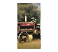 GJHKSSVB Old Tractor Photoes Serviette de plage douce absorbante en microfibre pour cuisine, maison, spa, hôtel, yoga 35 x 75 cm