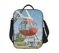 GJHKSSVB Sac à déjeuner isotherme pour homme et femme, grande boîte à déjeuner réutilisable, étanche, sac fourre-tout avec bandoulière réglable, grande roue de transport de nourriture pour le travail