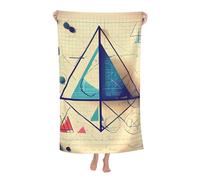 GJHKSSVB Serviettes de plage surdimensionnées, douces et absorbantes en microfibre à séchage rapide, anti-sable, serviettes de piscine, mathématiques, geek, calcul, serviette de plage pour enfants et