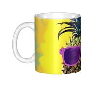 GJHKSSVB Tasse à café de 325 ml avec poignée, tasse à thé fantaisie avec citation ananas psychique en céramique pour homme et femme