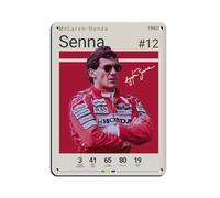 GJHTQLP Ayrton Senna Plaque en métal vintage pour pub, club, café, bar, maison, décoration murale rétro 30 x 40 cm