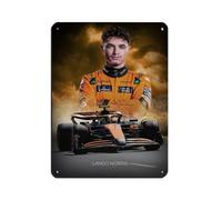 GJHTQLP Lando Norris 4 (2) Plaque en métal vintage pour pub, club, café, bar, décoration murale 30 x 40 cm