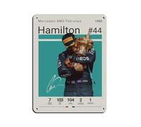 GJHTQLP Lewis Hamilton Lot de 5 panneaux en métal vintage pour pub, club, café, bar, maison, décoration murale 30 x 40 cm