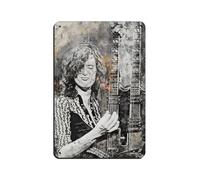 GJHTQLP Poster Jimmy Page 07 en métal vintage pour pub, club, café, bar, maison, décoration murale, poster rétro, 20 x 30 cm