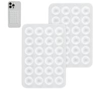 Gjinxi 2 Pièces en Silicone Ventouse Téléphone Cas De Montage Ventouses Tasses Forte Adhérence Titulaire avec Support Mains Libres Non Dérapant Ventouse Téléphone Support pour Selfies(Transparent)
