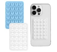 Gjinxi 2 pièces Support de téléphone portable en silicone, support de téléphone en silicone à ventouse Support de téléphone à ventouse Extra forts Ventouses Support à mains libres pour tous les