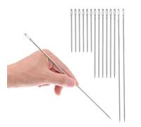 Gjinxi Lot de 14 aiguilles à coudre extra longues avec grand chas pour réparation du cuir et de la toile - Aiguilles professionnelles pour tissus d'ameublement et projets de bricolage 3"/5"/10"
