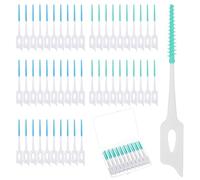 Gjinxi Lot de 320 brosses interdentaires en silicone pour nettoyage des dents avec boîte et bâton de fil dentaire à double usage pour un nettoyage plus propre des espaces interdentaires