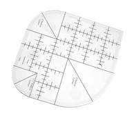 Gjinxi Règle de coupe d'angle incurvée en acrylique - Règle créative pour patchwork et couture DIY - Outil de gabarit multifonction