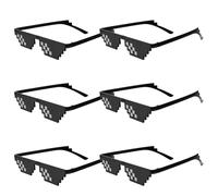 Gjinxi Thug Life Lot de 3 paires de lunettes de soleil pixelées Thug Life Lunettes cool Lunettes amusantes Pixels Lunettes de soleil PC Lunettes de soleil unisexe Mosaïque Lunettes de fête