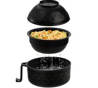 GJJVDTUF Ensemble de bols à ramen avec baguettes, cuillère et support de téléphone, 16 cm, passe au micro-ondes, mélange de salade, pâtes, nouilles instantanées, bol de nouilles ramen pour dortoir