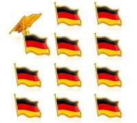 GJKLO 10 Pièces Allemagne pins pin Badge pin's Metal Pince Papillon Drapeau Allemagne