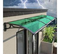 GJMSSMY Auvent de Porte incurvé, Couverture imperméable en Polycarbonate pour Portes d'entrée/de Service, porches et fenêtres, Protection UV et Contre la Pluie/Neige, abri extérieur Durable