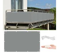 GJMSSMY Bâche de Balcon 120 x 350 cm résistante aux intempéries, à l'eau et à la saleté. Œillets, Attaches de câble en Nylon et Cordon Inclus. Idéale pour Couvrir Un Balcon ou Une terrasse. Couleur