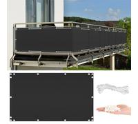 GJMSSMY Bâche de Balcon Robuste 140 x 700 cm, offrant Une Protection Contre Le Vent et Les UV. Œillets, Attaches de câble en Nylon et Corde Inclus. Idéale pour préserver l'intimité d'un Balcon ou d'