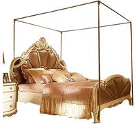 GJMSSMY Cadre de baldaquin de lit, Structure en Acier Inoxydable avec 4 poteaux, Support réglable pour Lits Jumeaux/Doubles/Queen/King, Solution de baldaquin de lit Durable (22 mm, Taille