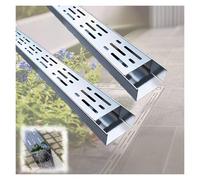 GJMSSMY Caniveau en Acier Inoxydable pour extérieur, système de Drainage à Grille étroite pour Cour, Jardin, terrasse et allée, Usage Commercial, évacuation Rapide des eaux, Installation Facile, Cap