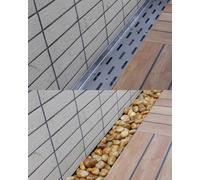 GJMSSMY Caniveau et Grille de Drainage décoratifs pour Jardin, système de Drainage de tranchée à Profil Profond, gouttière de Drainage des eaux pluviales, Tuyau de Drainage pour extérieur (Dimension