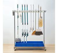 GJMSSMY Chariot de Rangement pour Outils de Nettoyage sur Pied, Support Utilitaire pour balais et serpillères - Chariot de Rangement pour Outils de Nettoyage, Entretien ménager, Porte-Para