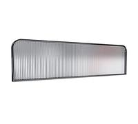 GJMSSMY Cloison de Bureau Moderne - Protection de la Vie privée pour Restaurants, hôtels et espaces de Travail - Cadre en métal et Verre trempé - Noir 1 m x 30 cm