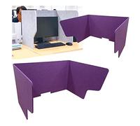 GJMSSMY Cloisons de Bureau Violettes autoportantes pour étudiants, avec découpe pour centres d'appels, salles de ibliothèques et espaces de Travail. Améliorent la confidentialité