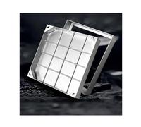 GJMSSMY Couvercles et Cadres de Regards en Acier Inoxydable, Conception Invisible et Robuste, couvercles de fosses septiques extérieures pour Patio/Jardin/Garage (5 cm, 50 x 50 cm/19,7 x 19,7 po)