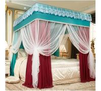 GJMSSMY Couvre-lit moustiquaire, Rideau de lit superposé Style Cour européenne avec Support (Couleur : I, Taille : 200 x 220 cm / 79 x 86 po) (Couleur : K, Taille : 200 x 220 cm / 79 x 87