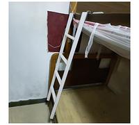GJMSSMY Échelle de lit superposée en métal Blanc, Gris et Noir à Fixation par Crochets pour Camping-Car, Caravane, dortoir ou lit Mezzanine - Échelle Suspendue réglable de 1,5 m (59 pi/4,9 pi) pour