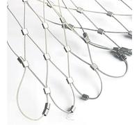 GJMSSMY Grillage en Acier Inoxydable 304 - Polyvalent pour clôtures, Cordes de sécurité et enclos à bétail - 3 x 3 m (9,9 x 9,9 pi) - Haute résistance à la Corrosion