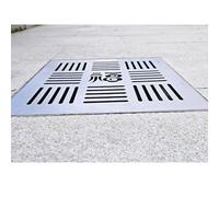GJMSSMY Grille d'évacuation des eaux pluviales en Acier Inoxydable, Couvercle de Tuyau d'évacuation métallique intérieur/extérieur, système de Grille d'évacuation des eaux pluviales carrée/rectangul