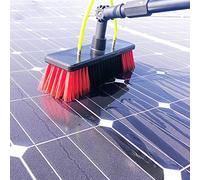 GJMSSMY Manche télescopique de Nettoyage de vitres alimenté en Eau, raclette à Longue portée de 16 Pieds, Brosse pour Panneau Solaire, véranda et fenêtres Hautes, équipement d'extension alimenté par