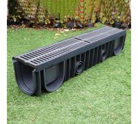 GJMSSMY Plaque de recouvrement de caniveau en Plastique - 100 cm x 20 cm x 20 cm - Système de gouttière intérieure/extérieure pour parkings, garages et usines - Filtres de Drainage efficaces