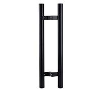 GJMSSMY Poignée de Porte Moderne en Acier Inoxydable 304, poignée de Porte Moderne en Verre Tubulaire Rond Noir, poignée de Porte Moderne intérieure et extérieure, poignée de Porte de Gran
