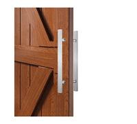 GJMSSMY Poignées de Porte de Grange carrées en Acier Inoxydable pour Portes en Verre/Bois, poignée de Porte d'entrée Robuste et élégante à Double Face, moulée en H
